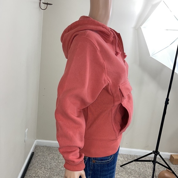 Champion Men’s Manorak Dusty Red Brick With Front Pouch Pocket Hoodie - Picture 10 of 16